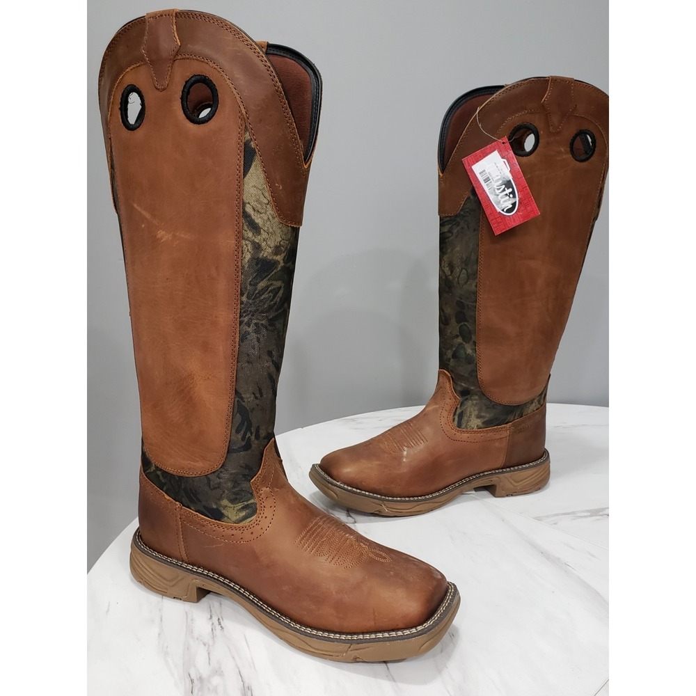 SZ 11.5 / 5E Justin Rush Strike 17" Snake Resistant Camo Brown SE4380 WORK BOOT
